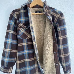 Boys Plush Fleece Shirt Jacket - L